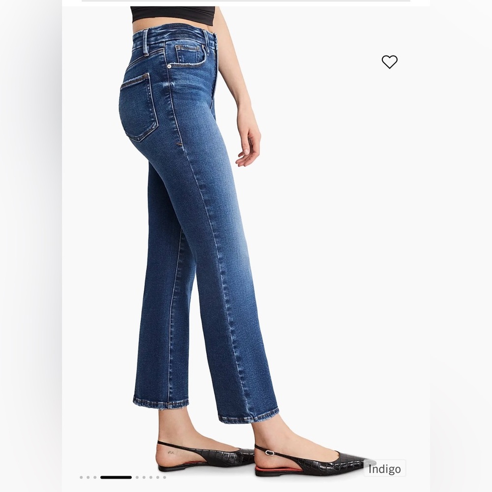 🔥 GOOD AMERICAN SOFT TECH GOOD LEGS CROP MINI BOOT JEANS – SIZE 2 🔥 - Picture 3 of 10